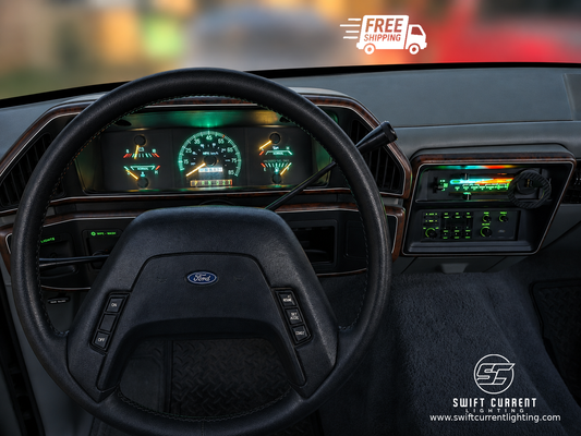'87 - '91 Bricknose Ford Bronco + F-Series LED Bulb Retrofit Kit (Gauges + Climate ONLY)