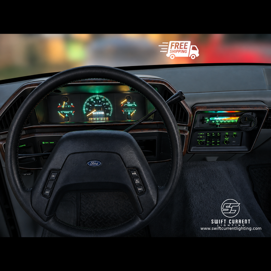 '87 - '91 Bricknose Ford Bronco + F-Series LED Bulb Retrofit Kit (Gauges + Climate ONLY)