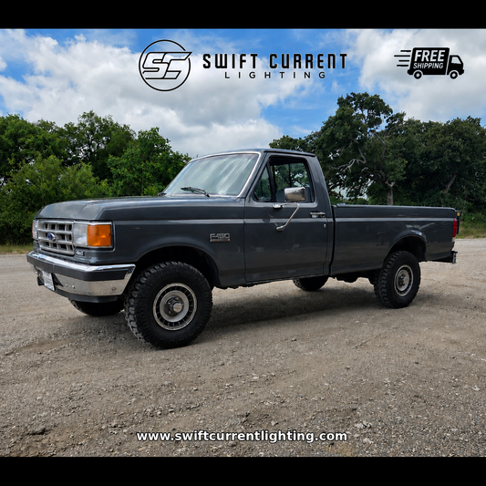 '87 - '88 Bricknose Ford F-150, F-250, F-350 Standard Cab, SuperCab & CrewCab Interior/Exterior LED Bulb Retrofit Kit