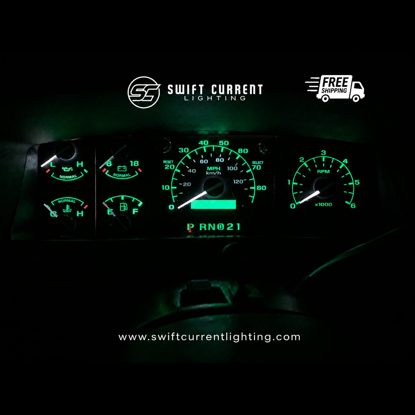 '92 - '97 OBS Ford Bronco + F-Series LED Bulb Retrofit Kit (Gauges + Climate ONLY)