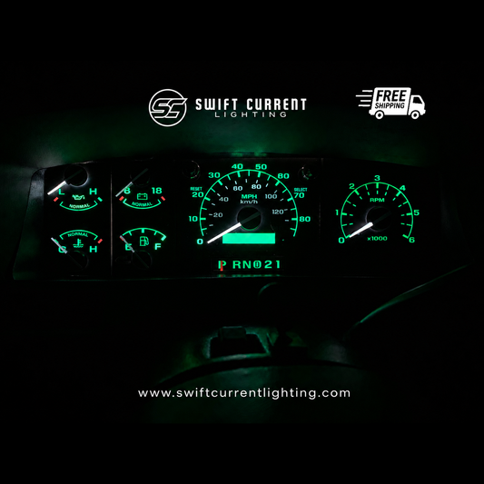'92 - '97 OBS Ford Bronco + F-Series LED Bulb Retrofit Kit (Gauges + Climate ONLY)